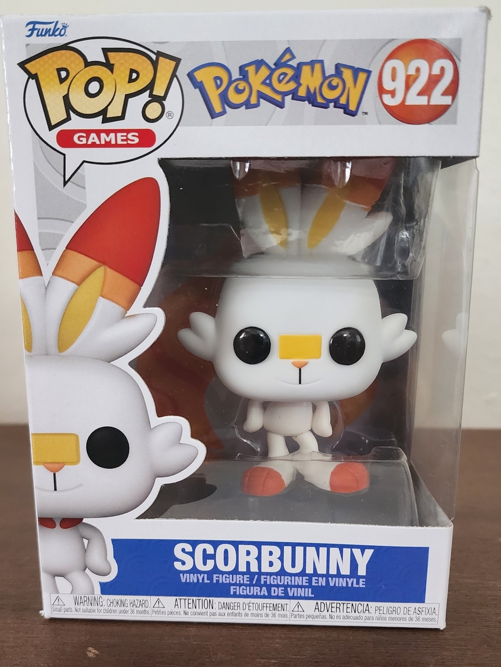 Funko Pop! Games Pokémon Scorbunny Vinyl Figure - White, Orange & Yellow